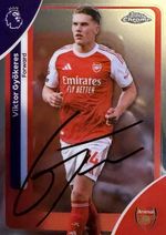 Viktor Gyökeres Arsenal Topps Chrome Premier League 26 Hand Signed Card