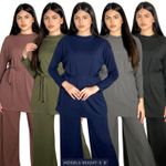 Womens 2 Piece Pleated Outfit Co-ord Set Full Sleeve Top & Trouser UK Size 8-16