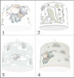 DISNEY'S DUMBO Nursery Ceiling Light Shade  10"(25cm) , 11" (28cm) in 4 DESIGNS 