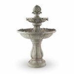 Garden Fountains Water Outdoor Solar Powered Bird Bath Stone Look Pump Feature