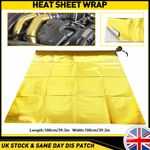Gold Heat Barrier Reflect Sheet Self Adhesive High Temp Heat Shield Wrap Heat