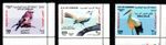 JORDAN 2002 MIGRATING BIRDS THREE STAMPS SET HIGH IN VALUE MNH