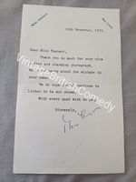 Ben Lyon - Hand Signed Autographed Letter 1955 Bebe Daniels Lyons Family