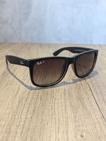 Ray-Ban Polarised Sunglasses JUSTIN MATTE HAVANA RB4165 865/T5 - 54mm