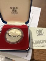 1977 Queen Elizabeth II Silver Jubilee Proof Silver Crown Coin with Case