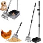 Pooper Scooper Pet Poop Scoop Tray Rake 106cm Long Handle Garden Cleaning Set UK