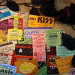 43pcs Rock Music Ticket Stickers Decals Queen KISS Oasis Nirvana AC/DC Coldplay