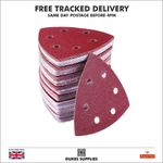 60-320 Grit Triangular Sanding Paper Disc Pad Pack Oscillating Multi Tool Set