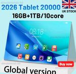 2026 NEW 16GB+1TB  Wifi 5G Android Tablet 15 Dual Sim GPS 10.36in  20000mAh UK