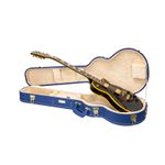 Crossrock Designer Series-Wood Case for Les Paul Electric Guita-Vibrant Blue