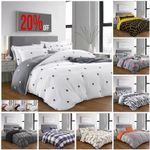 Luxury Reversible Duvet Cover Quilt Covers Bedding Set Single Double King Size