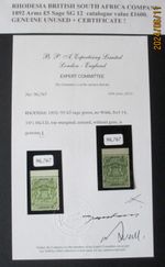 Rhodesia/British South African Company £5-1898  SG#12~CV£1600- with Certificate
