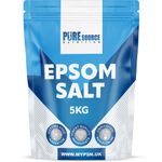 Organic Epsom 5KG Salt Bath Spa Bathing Magnesium Sulphate Epsom Salts BP FCC