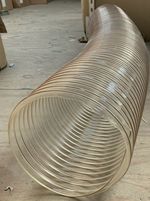 300mm PU Flexible Duct Polyurethane Ducting Hose, Fume, Dust Extraction Woodwork