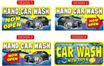 CAR WASH BANNERS FOR OUTDOOR USE HAND CARWASH AUTO BANNER SIGN PVC VINYL SIGNS