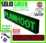 GREEN 40X8 INCHES WIFI, APP LED SCROLLING SIGN FOR SEMI OUTDOOR AND INDOOR USE 