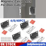 2-20 Pcs Kitchen Cupboard Magnetic Door Catch Cabinet Furniture Wardrobe Latch
