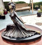Lovely Art Deco Bronze Dancing Figure after Ferdinand Preiss