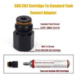 HPA Convert Adapter 88G CO2 Cartridge M16 Cylinder 0.825”-14NGO G1/2 Paintball