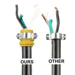 6-50P Plug 6-50R Socket 50A 3 Prong 12500W NEMA Welder Plug Set Easy Unplug