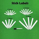 Seed Plant Labels 4" 5" 6" 8" White Plastic Stick In Tray Garden Marker Pen