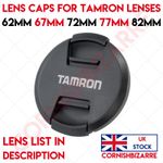LENS CAP FOR TAMRON 62mm 67mm 72mm 77mm 82mm FILTER THREAD - LENS LIST IN DESC