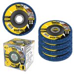 5 x SabreCut 115mm 4.5" Poly Strip Wheel Discs Paint Rust Removal for Grinders