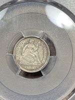 PCGS AU58 1862 SEATED HALF DIME NICE CHOICE AU PERFECT TYPE COIN