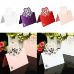 Place Name Card Table Blank Wedding Plain Heart Laser Cut Party Sign Setting UK