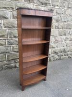 Antique Edwardian Inlaid Mahogany Open Bookcase