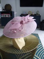 stunning HUGE 19" diameterJasper conran pink  wedding/ascot races  hatinator