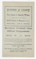 1932/33 Sussex County League - HORSHAM v. LITTLEHAMPTON