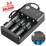 3 Slot 18650 Li-ion Battery Charger USB 3.7V Smart Charger For Rechargeable Cell