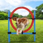 Dog Agility Jump Ring Training Equipment Obstacle Set 85cm Poles