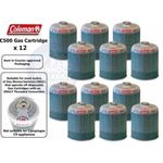 Coleman C500 Value 12 Pack - Screw On Gas Cartridges Camping Gas Canisters EN417