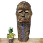 Wooden Mask African Tribal Hand Carved Carving Wall Hanging Sculpture Face
