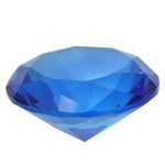 Holibanna Artificial Diamond Ornament 3.15 Inch Clear Crystal 80mm, Blue 