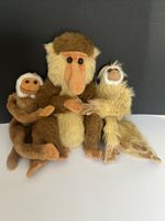 Vintage Monkey Soft Toys Grove Proboscis & 2 Hanging Spider Bundle Of 3 Plush