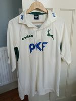 Notts County Cricket Club Shirt Late 2000s Men’s Large White Short Sleeve