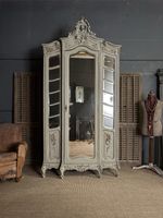 Antique French Armoire / Caved French Armoire / Louis XV style French Wardrobe