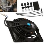 12V 80W Slim Electric Radiator Fan 6" Reversible Push Pull Cooling Fan Kit