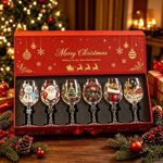 3D Xmas Embossed Cup, Santa Snowman Reindeer Drinking Glasses Wine Glasses Gift
