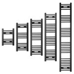 Black Ladder Towel Radiator Slim Heated Designer Bathroom Warmer Niche Range