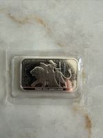 2024 Great Britain Una and the Lion 1 oz 0.9999 Silver Bar in Mint Soft Plastic