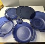 NEW Tupperware TupperWave Stack Cooker Set, Navy Blue