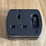 MK Brown Bakelite single switched Wall Plug socket Retro Vintage 3 Pin UK 240v