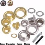Silver / Gold Eyelets Grommets With Washers I.D 4mm - 20mm Leather Craft Repair