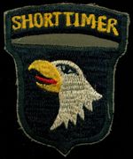 US Army 101st Airborne Division Short Timer Vietnam Patch JBR