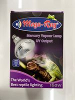 Mega Ray Mercury Vapour Lamp UV Output Best Reptile Lighting Light 100W
