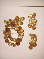 Vintage Eisenberg Brooch And Earrings